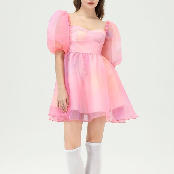 NWT Cider Heart on Fire Pink Ombre Tulle Dress (Size M / 6) - Picture 2 of 9